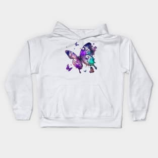 Watercolor Butterfly Design - Add a touch of elegance to your home or office Kids Hoodie